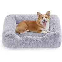 Markenlos – Hondenbed 91 x 68 x 18 cm – Zachte Vulling met Opstaande Randen -Afneembare Hoes en Antislip Onderzijde