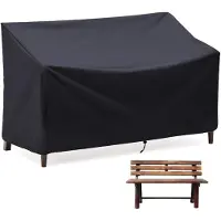 Famanu - Beschermhoes voor tuinbank, tuinbankhoes, 3-zitsbankhoes, waterdicht, polyrotan zitbank, beschermhoes, met ventilatieopeningen, voor tuinmeubelen, balkon, terras, 162 x 69 x 89 cm