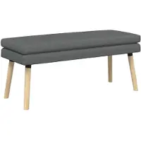 vidaXL Dubbel-laags bank Donkergrijs 110 x 40 x 47 cm Stof