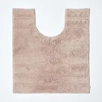 Famanu – Badmat - 50 x 55 cm - 100% katoen - beige - zacht en absorberend - antislip - geschikt voor badkamer of toilet - duurzaam en onderhoudsvriendelijk