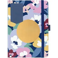 Famanu –2026 Agenda A6 weekplanner met takenlijsten en notitiepagina's - compact veelkleurig bloemendagboek - weekoverzicht lay-out, 3 zakken en jaarplanner