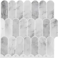 vidaXL Veer Tegel 20 st Grijs Marmer 30 x 30 cm Polyurethaan en PET