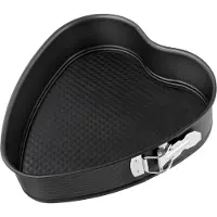 Famanu – Hartvormige springvorm Ø 26 cm met anti-aanbaklaag ideaal voor feesttaarten desserts en speciale gelegenheden