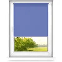 Time4blinds mini rollo basic - Rolgordijn - Niet-invasief - Raamrolgordijn binnen zonder boren - Niet-invasieve handgrepen - Dimmen rollo - 400x2500mm Koningsblauw - Bediening aan de Linkerkant