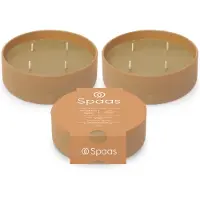 Spaas Glow Geurkaars in glas - Set van 3 kaarsen - Kokos en Vijgenblad - circa 20u - Delightful Dawn