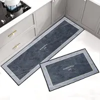 Famanu – 2 Stuks keukentapijten - comfortabele matten - wasbaar - antislip - keukenloper voor keuken - hal - woondecoratie - 43 x 75 cm + 43 x 150 cm