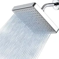 Markenlos douchekop, 6 inch - Hoge druk, luxe chroomafwerking, verstelbare hoek