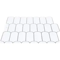vidaXL Veer Tegel 10 st Wit Grijs 30 x 30 cm Polyurethaan en PET