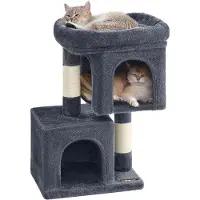 Markenlos Kattenkrabpaal van - stabiele constructie van hout en sisal