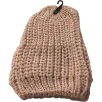 AWR Kwalitatieve Gevlochten Dames Muts / Beanie - One Size - Roze