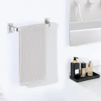 Famanu – Handdoekenrek wandmontage van 25 cm, roestvrij staal, ideaal voor badkamer en keuken, ruimtebesparend ontwerp