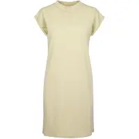 Build Your Brand Robe manches retroussées Soft Yellow - Build Your Brand BY101 - Maat M