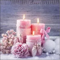 Ambiente Lunch Servetten Romantic candles - - 33x33 cm