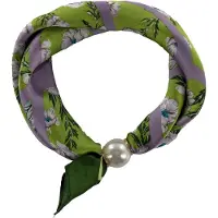 Tim & Simonsen - Groen Chloe Scarf W. Magnetic Pearl Sjaals Groen Tsj467 Purple-green
