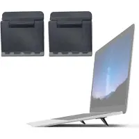 Famanu – Mini-laptopstandaard - onzichtbare laptophouder van kunststof - zelfklevend - voor notebook en toetsenbord (zwart)