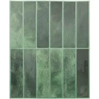 vidaXL Rechthoekige Tegel 10 st Donkergroen 29 x 23 x 0,08 cm
