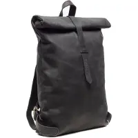 Beocca Mavis Leren Rugzak met 15 inch Laptopvak - Rugtas van Plantaardig Gelooid Leer - Handgemaakt - YKK Rits - Minimalistisch - Inclusief Leren Etui - Zwart