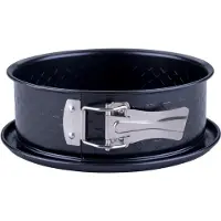 Famanu – Ronde springvorm Ø 18 cm met hart-reliëf en platte bodem, PFAS-vrije bakvorm ideaal voor desserts en speciale gelegenheden