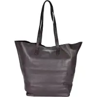 Beocca Mira Leren Shopper Dames - Grote Tas met Ruimte voor Laptop tot 15 inch - Laptoptas en Werktas - Plantaardig Gelooid Leer - 30 x 35 cm - Donkerbruin