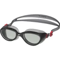 Speedo Junior Futura Hydrospex Zwembril Kind - Recreatieve Duikbril Kinderen - Anti condens & UV-bescherming - Comfortabele Pasvorm - Grijs/Rood