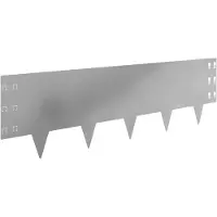 vidaXL Gazonrand 20 st 100 x 30 cm Staal Zilverkleurig