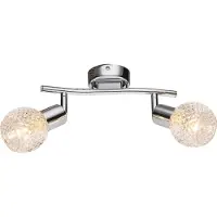 Globo Lighting Prachtige 2-lichts spot Keller chroom glas wit keuken KEITH 541006-2