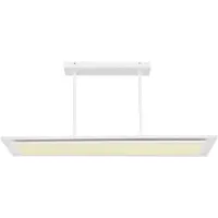 Globo Lighting LED hanglamp daglichtlamp, metaal wit, dimbaar RGB kleurverandering afstandsbediening CCT geheugen / nachtlicht functie, 5160lm 2700-6500K warm wit-koud wit, L 114,5 cm