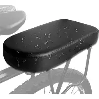 Famanu - Fiets achterzitkussen, dik en zacht, universeel comfortmodel – Zwart