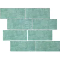 vidaXL Subway tegel 10 st Grijs Groen 29 x 21 cm Polyurethaan en PET