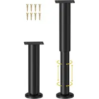 Famanu – 2 stuks metalen meubelpoten verstelbaar 18–33 cm stevige steunpoten voor bank bed kast tafel bureau en stoel