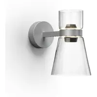 Flos Wandlampe , Nocturne Cone, dimbare, Metallic, Woonkamer, Aluminium, Designer