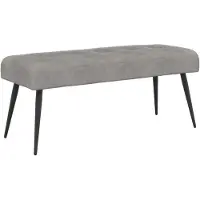 vidaXL Bank met knopen tufting Lichtgrijs 110 x 40 x 46 cm fluweel