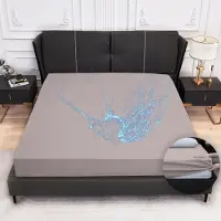 Famanu – Waterdichte matrashoes 180x200 cm, ademend hoeslakenmodel, grijs