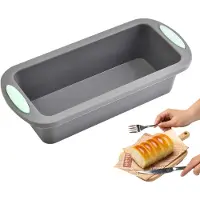 Famanu - Broodbakvorm rechthoekig siliconen lichtgrijs anti-aanbak BPA-vrij 27.8 x 12 x 6.2 cm