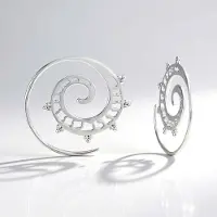 Cavill - 925 Sterling Zilver Oorbellen - Zilver - Filigraan Spiraal Oorstekers Dames - Licht & Modern - Elegante Gepolijste Zilveren Sieraden - 27 mm