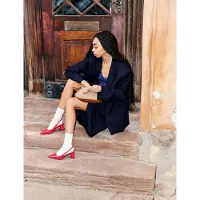 Bianco Slingpumps 'Maralyn' rood