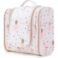 Famanu - Toilettas voor vrouwen, toilettas met haak, waterdicht, cosmetische make-uptas, organizer