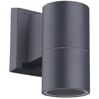 Harms Import Wandlamp antraciet Gevelverlichting Tuinlamp Aluminium Voordeurlamp, 1x GU10, LxBxH 11,5 x 6 x 11 cm