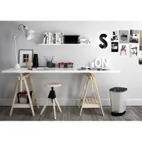 Curver CHIC BIN STYLE Abfallbehälter M [25L], silber 272236 Afvalbak Kunststof Zilver 1 stuk(s)