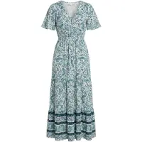 Apricot Zomerjurk gemengde kleuren / wit