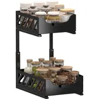 Famanu keukenorganizer, uitschuifbaar - Hoogte verstelbaar, metaal, 39-46,5 cm