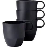 Mepal mok Silueta - 4x 300 ml - Koffiebeker - Nordic black