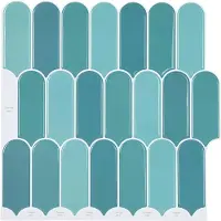 vidaXL Veer Tegel 10 st Blauw 30 x 30 cm Polyurethaan en PET