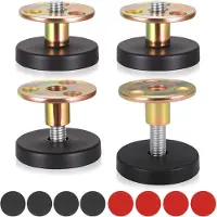 Famanu – Set van 4 verstelbare meubelpoten 27–40 mm in hoogte verstelbaar stelpoten voor bank tafel kast en bed inclusief dempingspads en schroeven