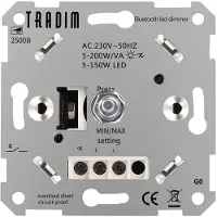 Tradim Slimme Bluetooth muurdimmer met app en voice bediening voor dimbare led, halogeen en gloeilampen | 2500B