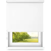 Time4blinds Vrijhangend Rolgordijn in Aluminium Cassette – Keukenzonwering voor Ramen – Slaapkamerjaloezieën voor Ramen – Rolluiken voor Ramen voor Binnen – 1700x2500mm – Klassiek Wit – Rechtszijdig
