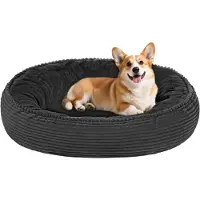 Markenlos hondenbed voor middelgrote honden – wasbaar, rond, van cordura, met afneembare bekleding