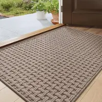 Famanu – Vuilvang deurmat antislip wasbaar laag profiel 61 x 92 cm licht taupe