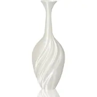 Famanu – Vaas - modern PLA - 3D print - wit - pampas - gedroogde bloemen - woonkamer - bureau