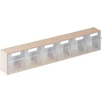 Lockweiler Opbergbakstelling | H113xB600xD91mm | 6 x B | kunststof wit | 1 stuk - 1500613 1500613